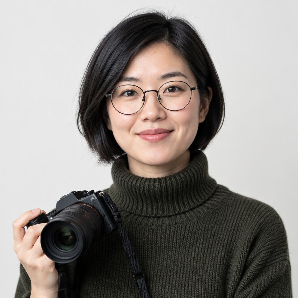 Portrait of an East Asian Canadian woman photographer