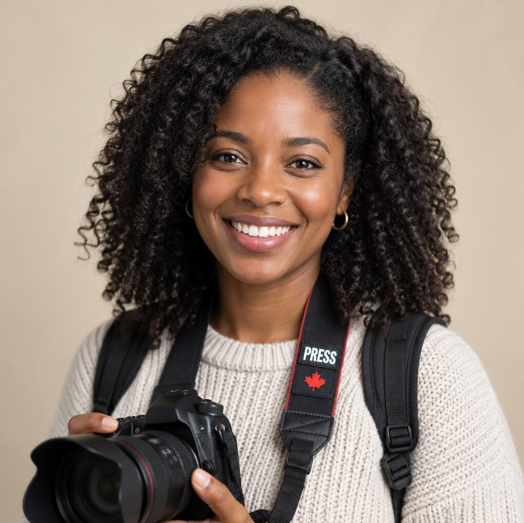 Portrait of the project founder, a Black Canadian woman photojournalist